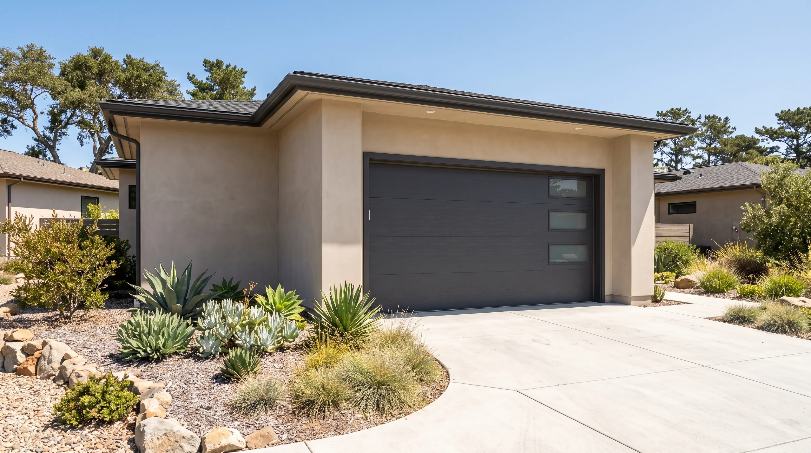 New residential garage door installation